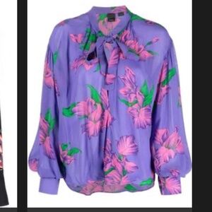 PINKO ~ BONARIO BLUSA GEORGETTE STAMPA Iris Print Blouse